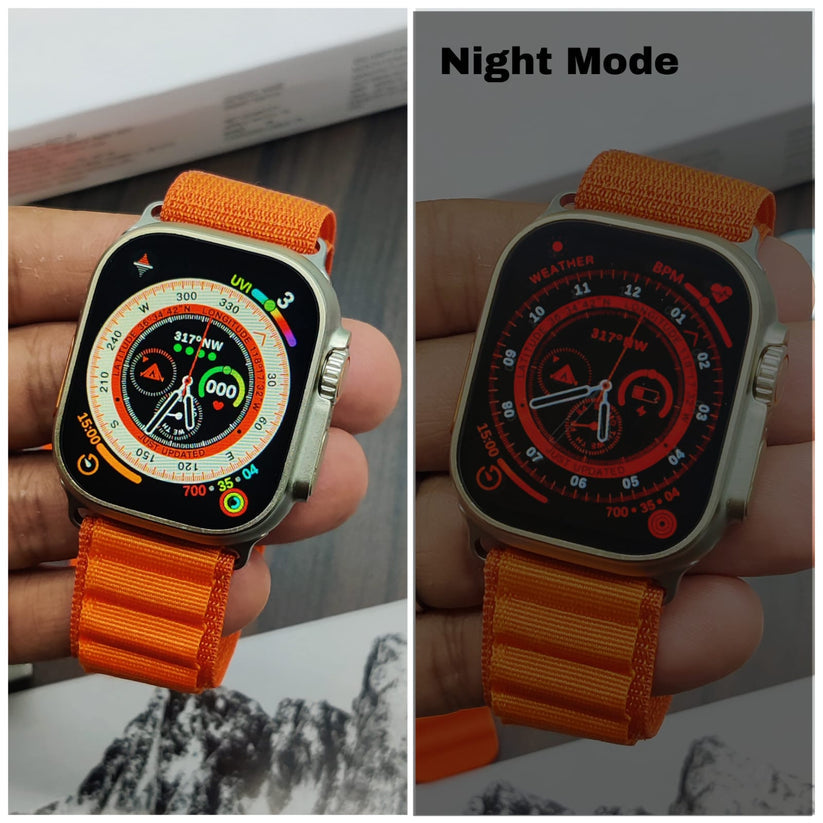 Smart Watch Ultra 8 With Apple Logo Full Screen With High Quality Amoled Display