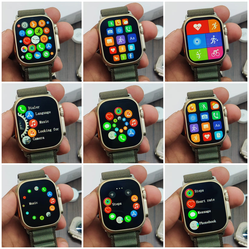 Smart Watch Ultra 8 With Apple Logo Full Screen With High Quality Amoled Display