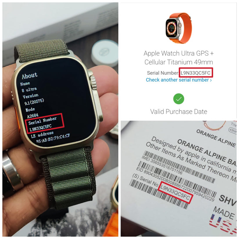 Smart Watch Ultra 8 With Apple Logo Full Screen With High Quality Amoled Display